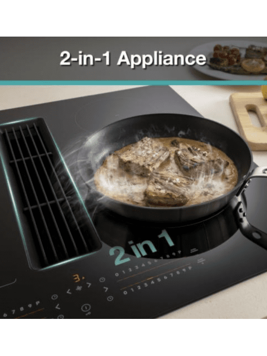 Indukcijska kuhalna plošča z napo GEH6432BSCWF